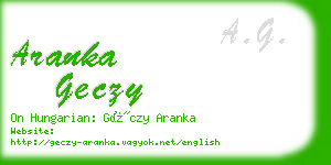 aranka geczy business card